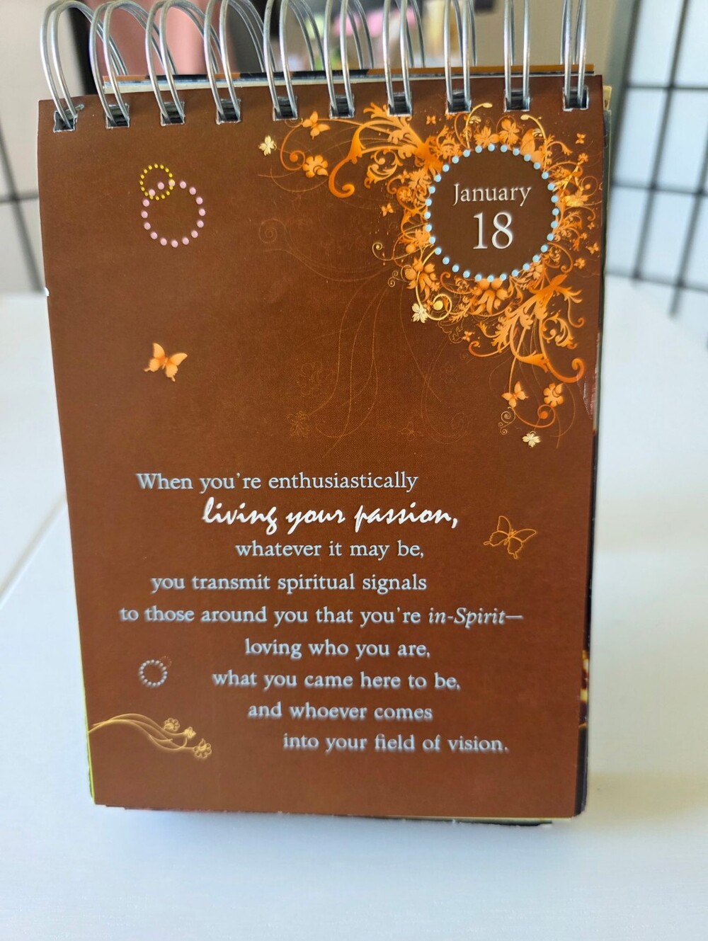 Dr. Wayne W. Dyer Inspirational Perpetual Flip Calendar - Yellow Blue Cover - Picture 5 of 7